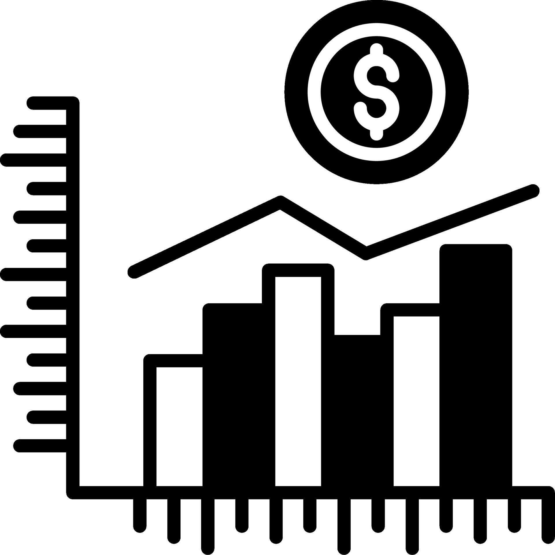Graph Semi Solid Icon Market Analysis 88445521 Vector Art at Vecteezy