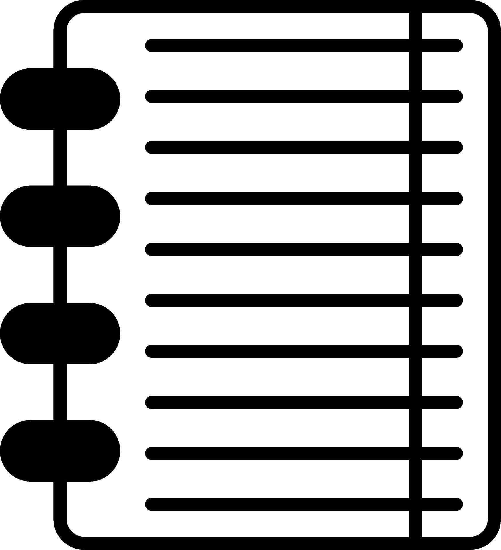 Notebook Semi Solid Icon Study Notes 88446884 Vector Art at Vecteezy