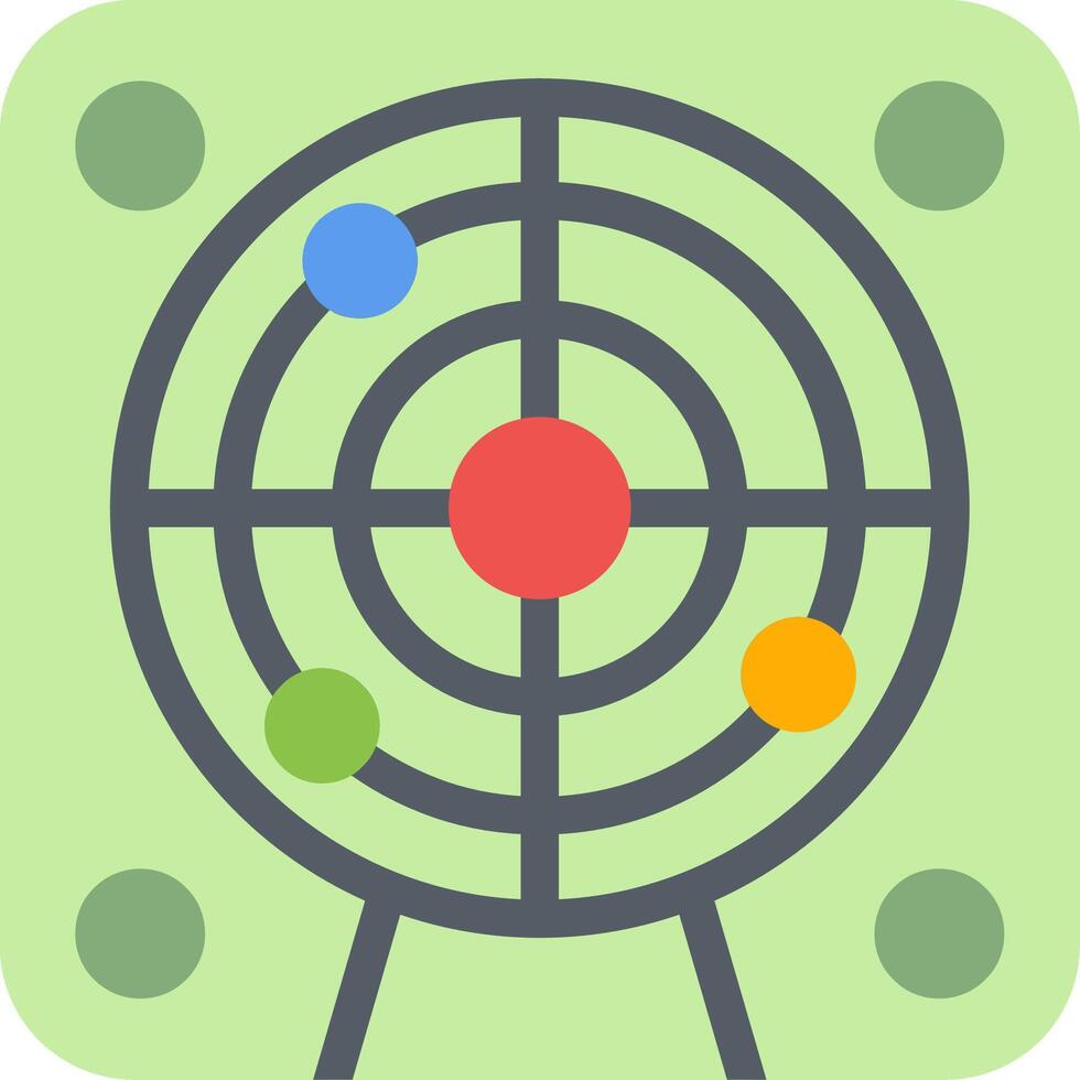 Radar Navigation Scope Flat Icon Detection System 88447607 Vector Art ...