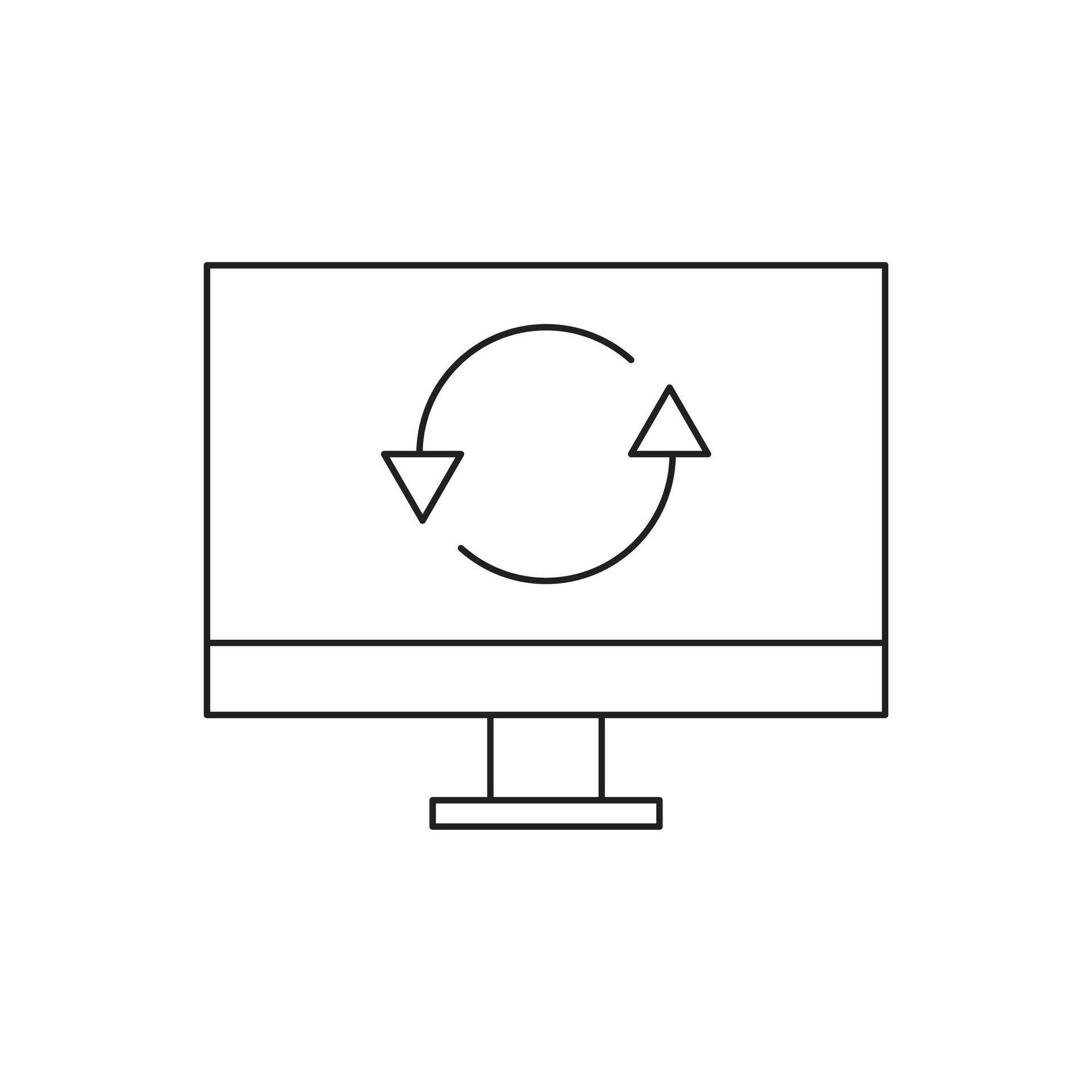 Refresh reload sync update data process screen 88475898 Vector Art at ...