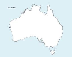 Vector de mapa de Australia
