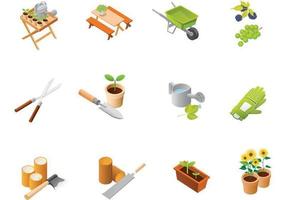 Icono de jardinería Vector Pack