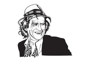 Keith Richards Vector Retrato