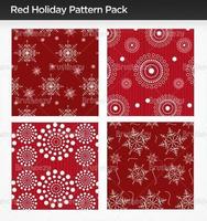 Red Holiday Illustrator Pattern Pack vector
