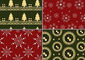 Holiday Wreath and Tree Illustrator Pattern Pack vector
