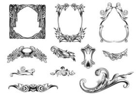 Feathered Frames Vector Pack