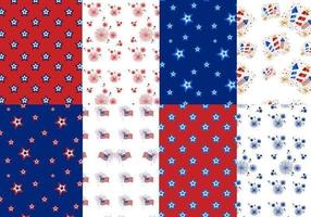 July 4th Pattern Pack vector