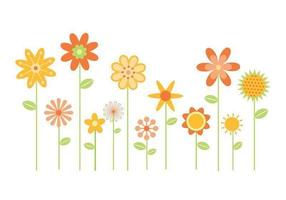 Stylized Flowers Vector Pack Two