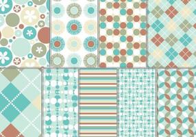 Turquoise and Rust Vector Pattern and Wallpaper Pack