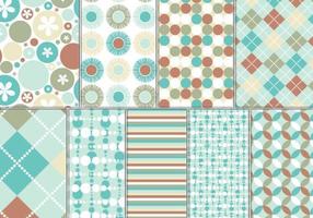 Turquoise and Rust Vector Pattern and Wallpaper Pack