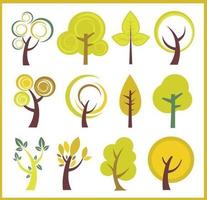 Swirly Trees Vector Pack