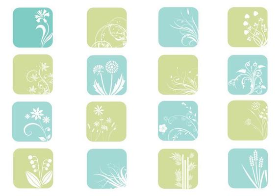Floral Icon Vector Pack