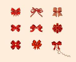 Red Bows Vector Pack