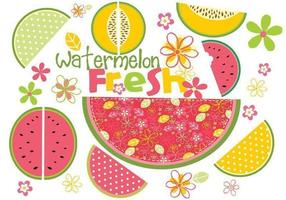 Fresh Watermelon Vector Pack