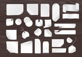 Notas adhesivas y paneles de madera Vector Pack