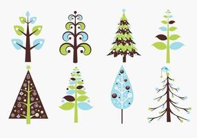 Retro Christmas Tree Vector Pack