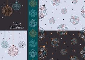 Colorful Christmas Ornaments Vector Wallpaper Pack