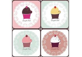 Doilies y Cupcakes Vector Pack