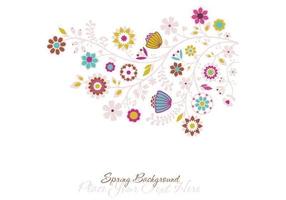 Spring Floral Vector Background 