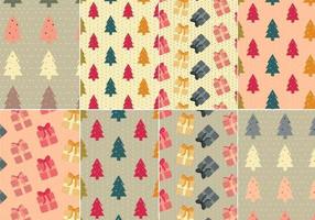 Christmas Tree and Presents Vector Pattern Pack