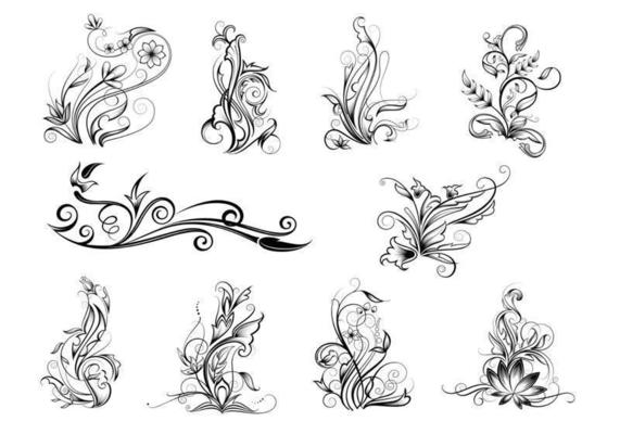 Ornamental Swirl Vector Pack 