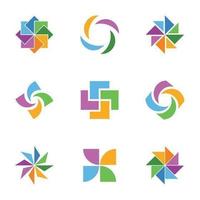 Icono abstracto colorido Vector Pack