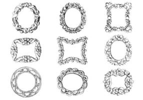 Antique Engraved Frame Vector Pack