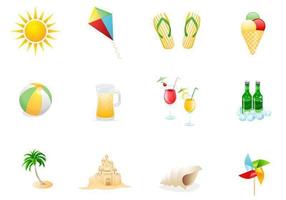 Iconos de playa Vector Pack dos