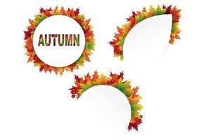 Cutout Autumn Leaves Vector Pack 