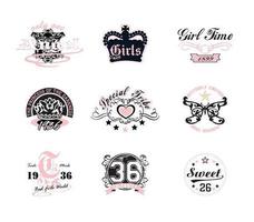 Girly T-shirt Vector Designs 