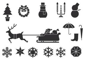 Winter and Christmas Brush Pack vector