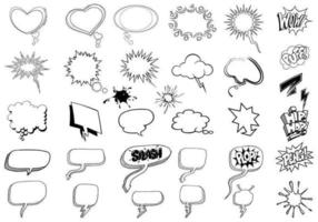 Sketchy Bubble Pack de Pensamiento Pack vector