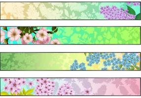 Fresh Floral Vector Banner Pack