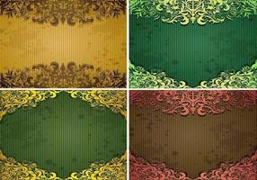 Emerald Vintage Background Vector Pack