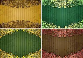 Emerald Vintage Background Vector Pack