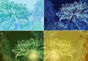Glowing Floral Vector Background Pack