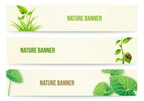 Banner de naturaleza Vector Pack