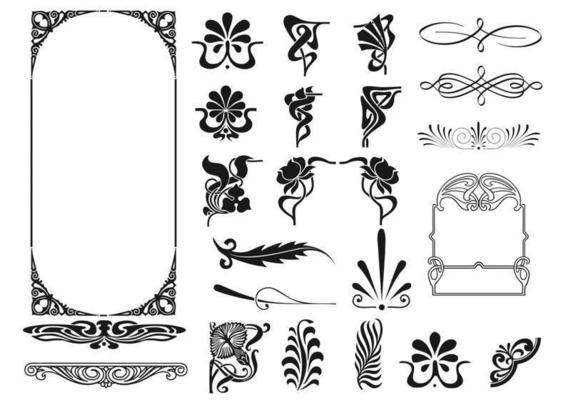 Art Deco Frame and Corner Vector Pack