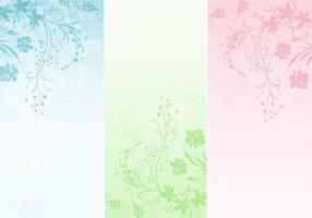 Pastel Floral Banner Vector Pack