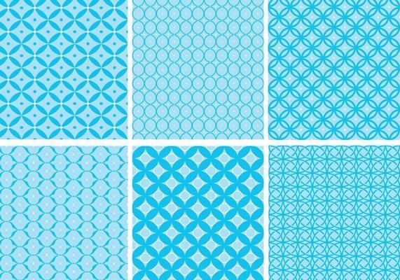 Circular Blue Pattern Vector Pack