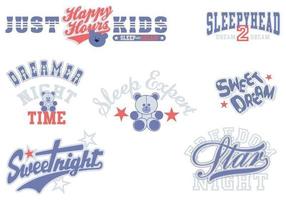 Sweet Dreams Typography Vector Pack