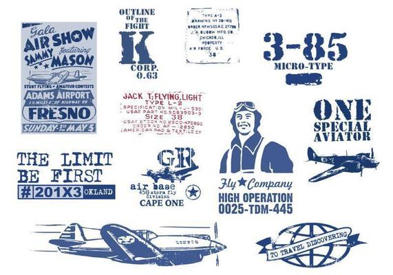 Vintage Aviation Vector Pack