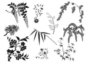 Oriental Branches and Leaves Vector Pack