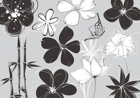 Sketchy Floral Vector Pack