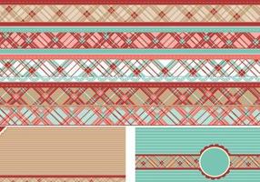 Plaid Border Vectors and Background Vector Pack