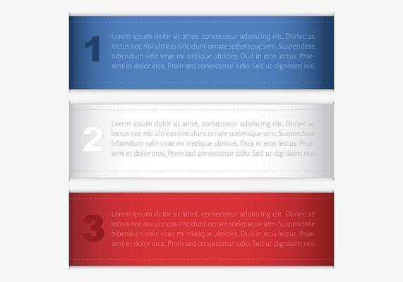 3D Stitched Banner Vector Pack