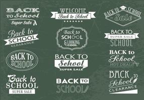 Back to School Chalkboard and Sale Vector Pack