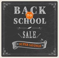 Back to School Chalkboard Vector