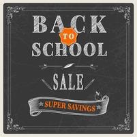 Back to School Chalkboard Vector