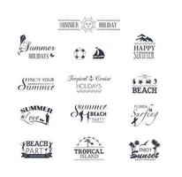 Summer Typography Vector Pack